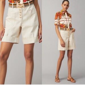 Tory Burch Cream Colored Safari Shorts Size 4